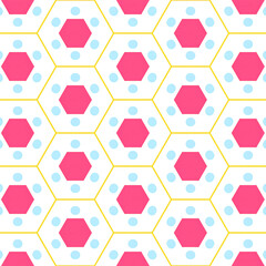 geometric Pink Seamless Pattern. background for Print on Textile, Wrapping Paper, Web Design and Social Media. Cute funny childish style. Cute abstract ornamental textures.