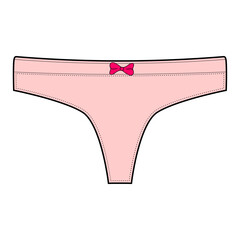 Women panties underpants vector illustration.