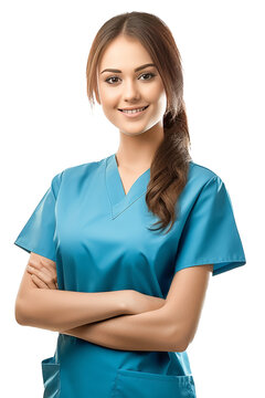 a nurse, profession nurse, stock photography, white background.