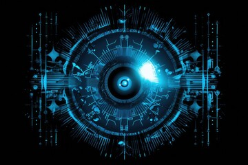 Obraz premium Bionic Eye with Advanced Circuitry
