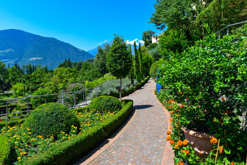 Gärten von Schloss Trauttmansdorff in Meran, Südtirol (Italien)