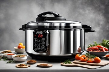 a digital pressure cooker with safety features.