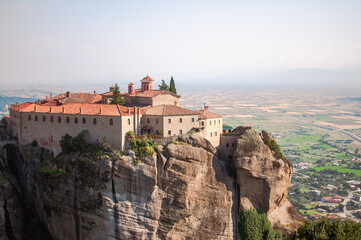 Fototapeta na wymiar view of monastery on massive rock