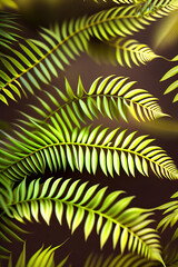 seamless flat pattern with fern leaves