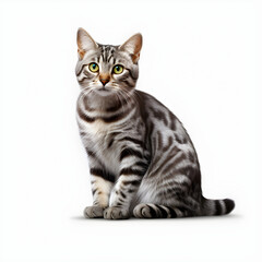 Fototapeta premium American Shorthair cat Design Elements Isolated Transparent Background Generative AI