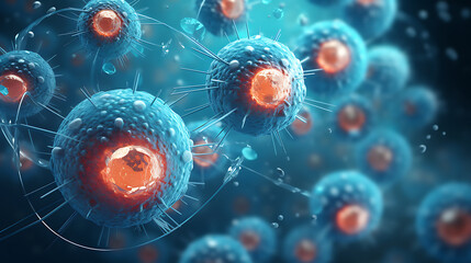 virus cell abstract science concept