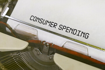 The text is printed on a typewriter - Consumer spending