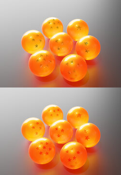 Draogn Ball z Crystal balls isolated 