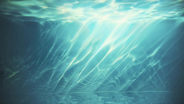 Abstract background glare reflection of water, shiny kink of light, underwater shooting pool sparkle flare magical light glow shimmer. Turquoise watercolor color. concept of nature, clean ecology 4k