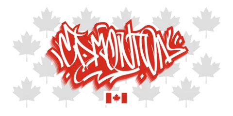 Foto op Plexiglas Edmonton Canada Graffiti Tag Vector Design On White Background Eps 10 © thvm