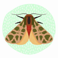 Colorful Butterfly in a Memphis Style