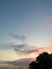 sunset in the sky