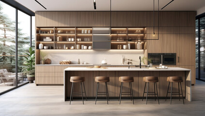 Interior architecture modern design kitchen house apartment home