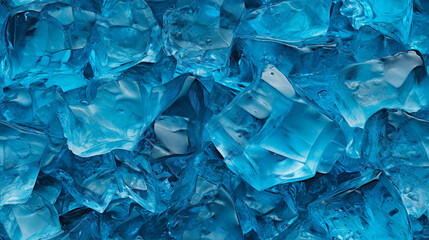 Seamless pattern with blue ice texture.