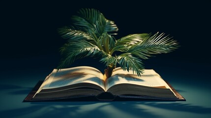 open book on the beach