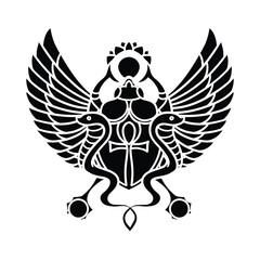 Pharaonic wings Egyptian and Khepri VECTOR