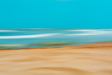 Fototapeta na wymiar Licht spiel, Abstraktes Hintergrund in Farben türkis und Sand.