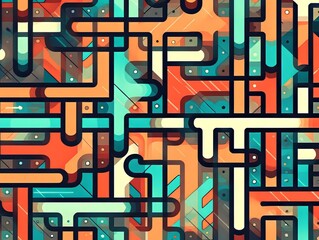 geometric pattern in colors