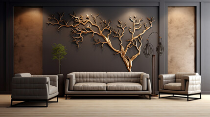 Creative Interior Design Ideas: Transforming Modern Living Rooms with Beautiful Wall Backdrops