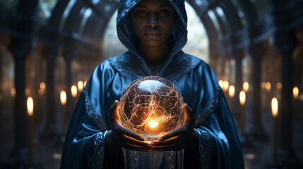 An ethereal depiction of a planet Earth enveloped in a protective medical shield, representing global health coverage