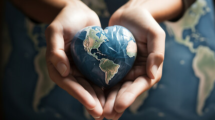 An image of a globe as a beating heart, illustrating the lifeline that is healthcare for the world - obrazy, fototapety, plakaty