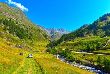 Fototapeta na wymiar Die Botzergruppe in den südlichen Stubaier Alpen in Südtirol, Italien 