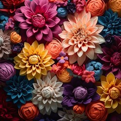 Multicolour flowers, ia generated 