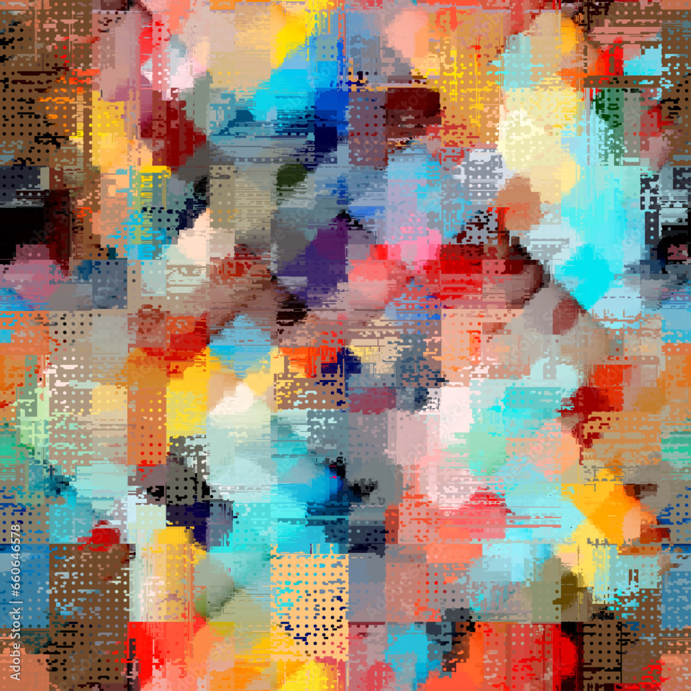 Aufkleber vector image with imitation of grunge datamoshing texture. retro risographs texture.