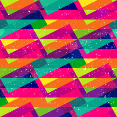 Rainbow triangle colored seamless pattern