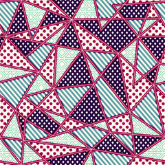 Fototapeta premium Geometric fabric seamless pattern