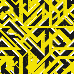 Yellow urban geometric seamless texture