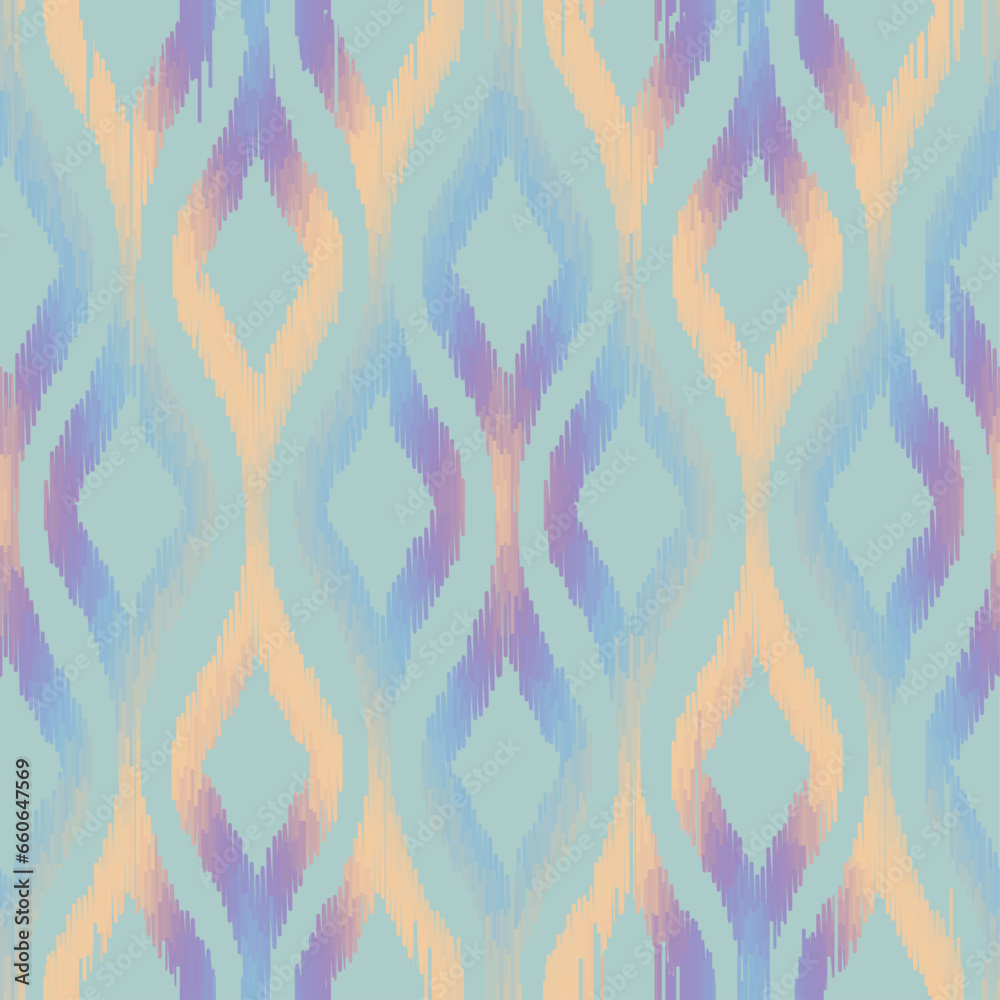 Poster geometric abstract grunge vintage pattern. aztec ikat style. seamless vector image.