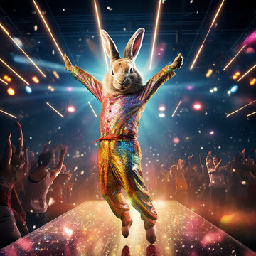 easter bunny at a great party