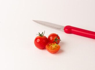 Tomato on a white background