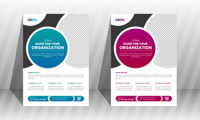 Modern Business Flyer modern Layout with best 2color combination Gradients