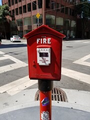 Fototapeta na wymiar Fire Alarm, San Francisco, 2018