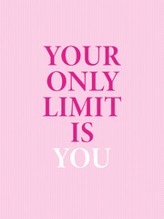 Affirmation pink barbie background vector. Wallpaper design with text. Illustration for prints, wall art, cover, wrapping, poster	