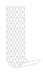Wallpaper hanging black and white 2D line cartoon object. Peel and stick wall paper isolated vector outline item. Home interior remodeling. Construction site monochromatic flat spot illustration