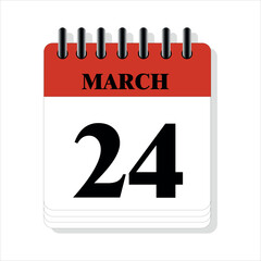 March 24 calendar date design