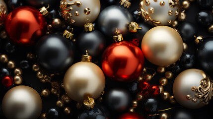 Fototapeta na wymiar Christmas ornaments - outside - winter - holiday decorations 