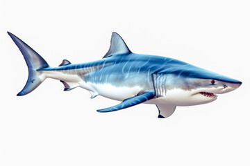 Obraz premium Great White Shark isolated on white background