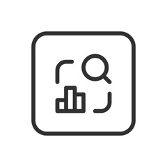 Business chart search. Business icon. Modern, simple flat vector illustration for web site or mobile app