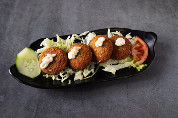 Falafel dish made with chickpeas