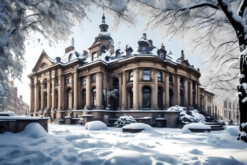 palace in winter