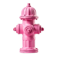 pink fire hydrant isolated on transparent background