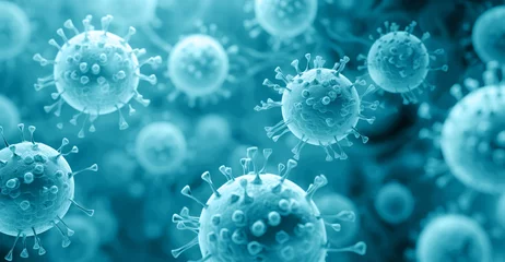 Fotobehang Viruses Microscopic View Background Banner © fotoyou
