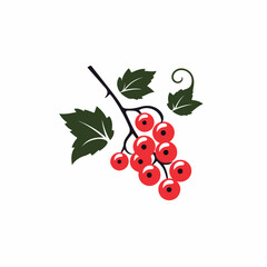 Currant in cartoon, doodle style. 2d vector illustration in logo, icon style. AI Generative