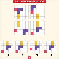 iq test symmetry and matrix questions. Intelligence questions