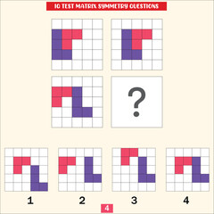 iq test symmetry and matrix questions. Intelligence questions
