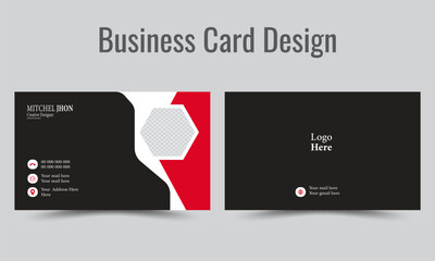 Professional vector design modern business card with company logo.Visiting card for business and personal use.